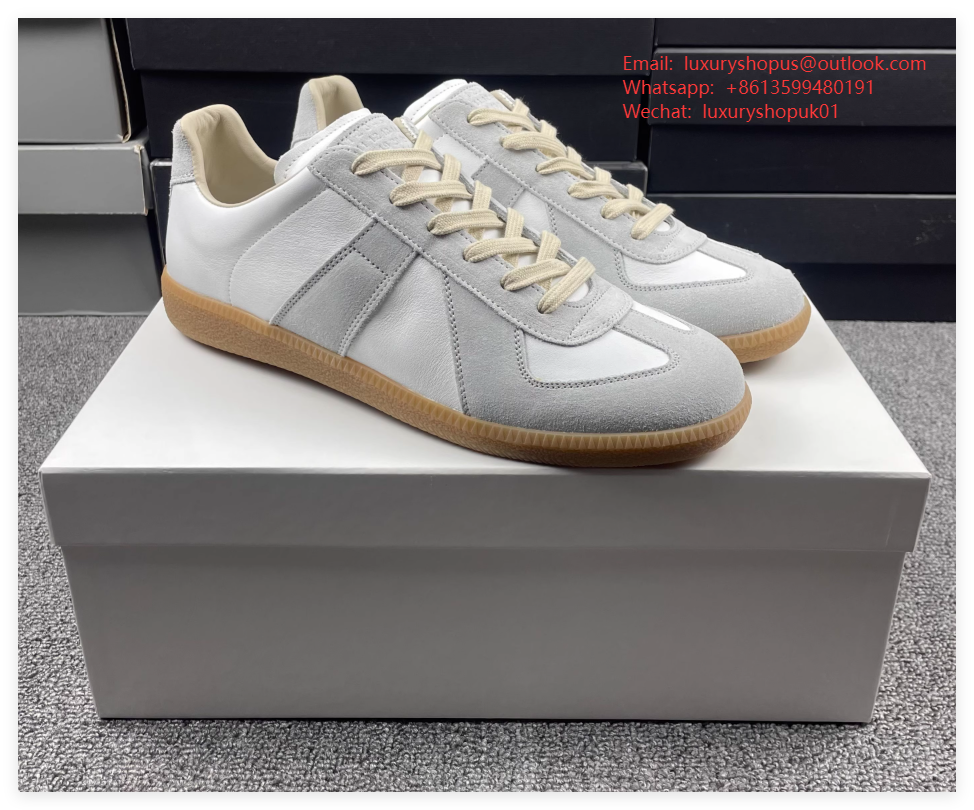 Maison Margiela Men's Replica Leather Low-Top suede Sneakers MM6 women shoes 