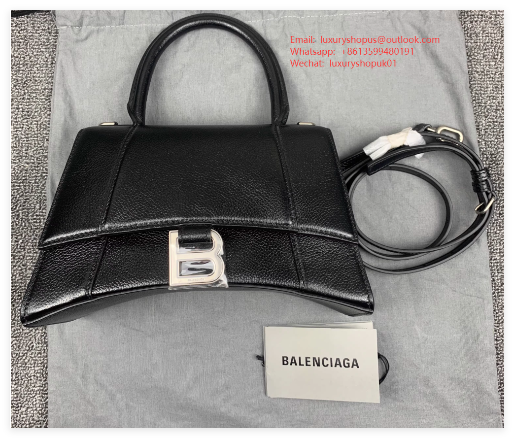 Balenciaga Hourglass Small Croc-Embossed top-handle crossbody Flap bag luxury handbag