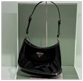 Prada Cleo patent calfskin leather shiny Shoulder crossbody bag luxury handbags