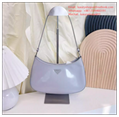 Prada Cleo brushed calfskin leather Hobo Shoulder Bag Enameled metal triangle logo