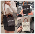 Celine Vertical Cabas Tote Mini Canvas Hippopotamus bag crossbody handbag cheap 