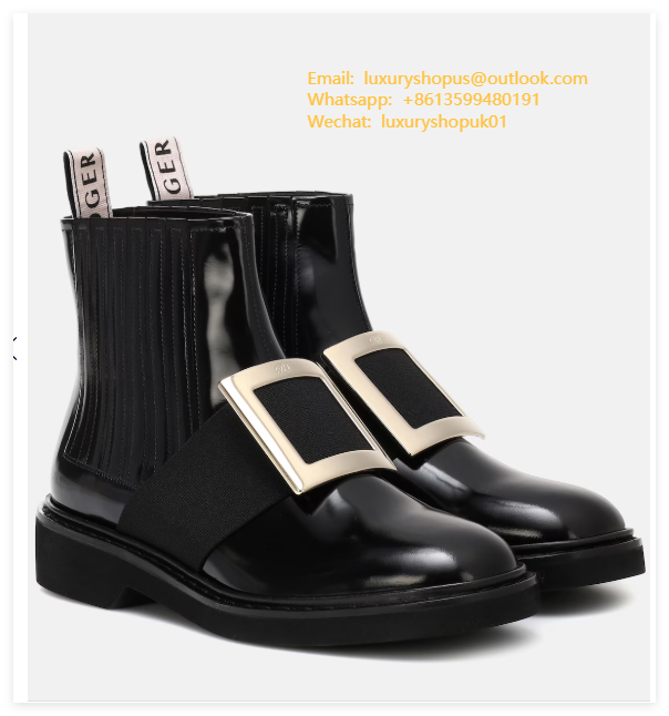 Roger Vivier Viv' Rangers patent leather crystal ankle Chelsea boot Women luxury