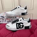 Dolce & Gabbana Calfskin nappa Portofino sneakers DG logo Men Women luxury shoes