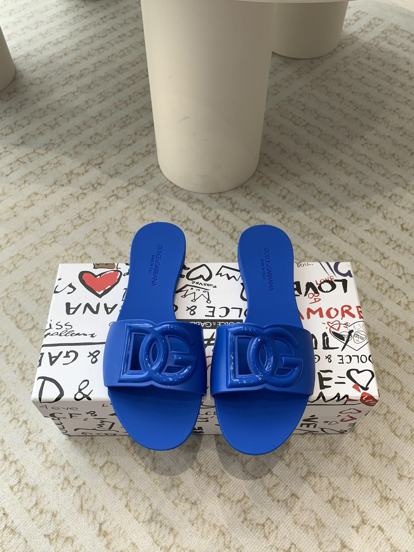 Dolce & Gabbana Slides sandal DG Logo jelly rubber women summer shoes slip on 