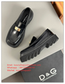 Dolce & Gabbana Logo Plaque Square-Toe Loafers Men women leather dress shoes DG
