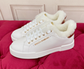 Dolce & Gabbana Portofino Logo Lettering Sneakers Men Women DG white shoes sale