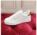 Dolce & Gabbana Portofino Logo Lettering Sneakers Men Women DG white shoes sale