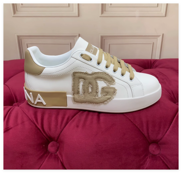                 Portofino Logo Lettering Sneakers Men Women DG white shoes sale 18