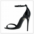 Dolce & Gabbana Logo Plaque Ankle Strap Sandals DG ladies high heels party shoes