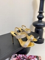 Dolce & Gabbana Logo Plaque Ankle Strap Sandals DG ladies high heels party shoes