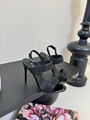 Dolce & Gabbana Logo Plaque Ankle Strap Sandals DG ladies high heels party shoes