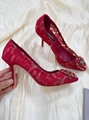 Dolce & Gabbana Logo Plaque Ankle Strap Sandals DG ladies high heels party shoes
