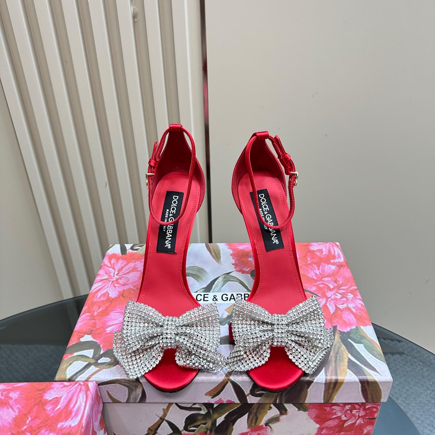 Dolce & Gabbana Logo Plaque Ankle Strap Sandals DG ladies high heels party shoes