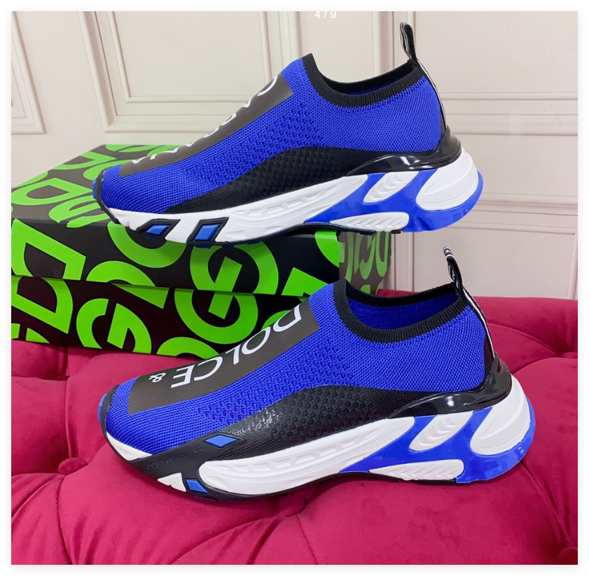 Dolce & Gabbana logo-print panelled sneakers monochrome design knitted Men Women