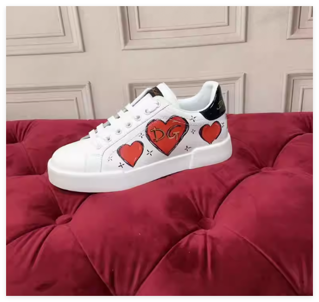 Dolce & Gabbana Embroidered Portofino Sneakers Men women design luxury shoes dg