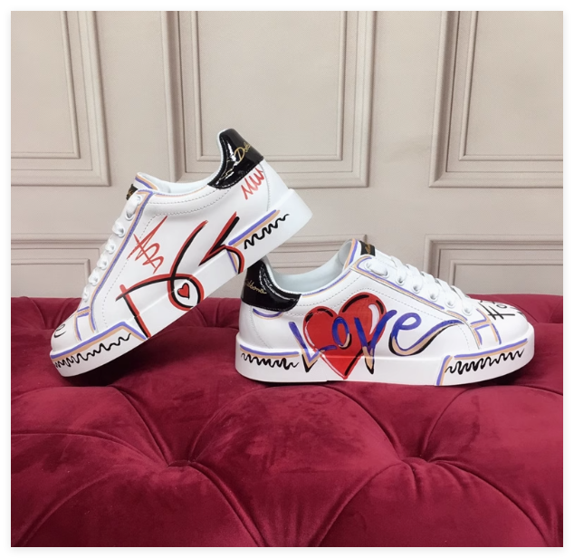 Dolce & Gabbana Limited edition Portofino line sneakers Men women fashion shoes 
