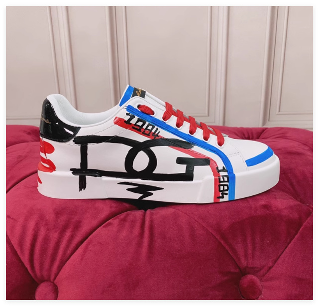 Dolce & Gabbana Limited edition Portofino line sneakers Men women fashion shoes 