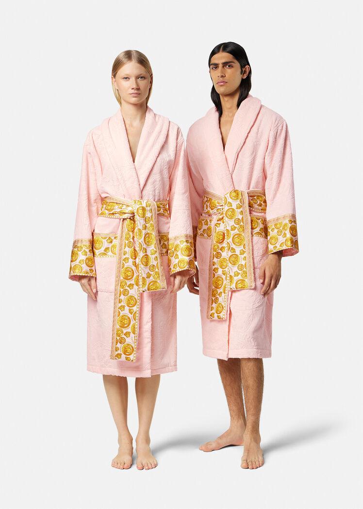 Versace Medusa Printed Long-Sleeved Robe Baroque loungewear bathrobe luxury sale