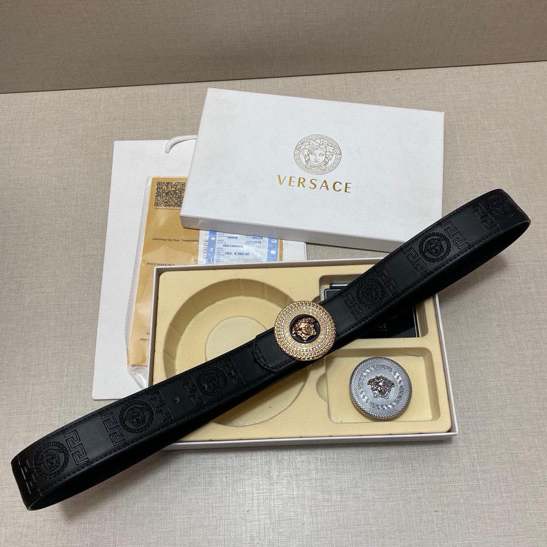 Versace Medusa Biggie leather belt buy Men Women Shop cheap luxury design buckle