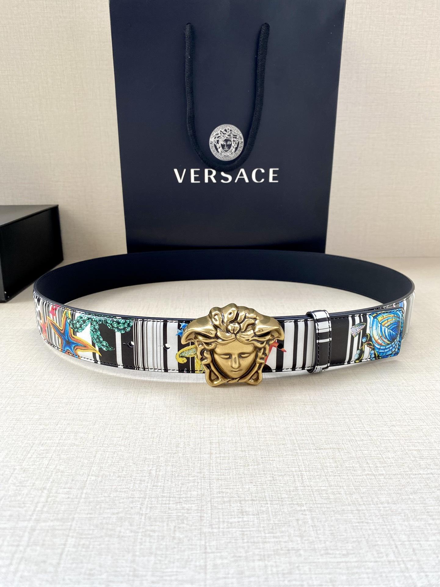 Versace Medusa Biggie leather belt buy Men Women Shop cheap luxury design buckle