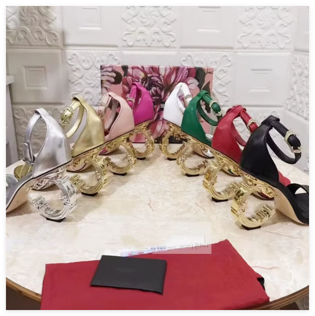 Dolce & Gabbana Baroque DG Heel Sandals Ladies high heels party sexy shoes DG