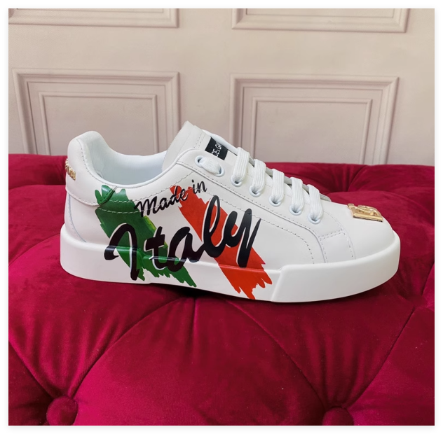Dolce & Gabbana Leather Embellished Portofino low-top sneakers Men Women shoes