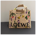 LOEWE x Paula s Ibiza Raffia Font Tote Bag Women design luxury handbag cheap 