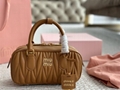 Miu Miu Matelassé Suede Arcadie Top-Handle Bag Shop design luxury handbag sale