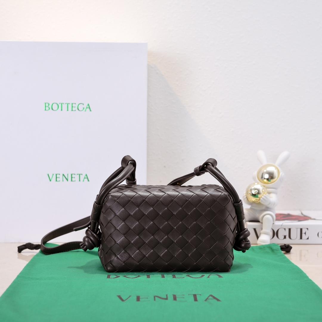 Bottega Veneta Loop Mini leather camera bag intrecciato weave woven knotted handbag