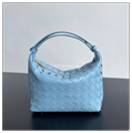 Bottega Veneta Navy Indigo Mini Wallace Bag Intrecciato woven calfskin denim shoulder bag