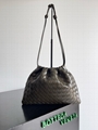 Bottega Veneta Dustbag Intrecciato Small leather clutch drawstring shoulder bag