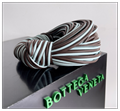 Bottega Veneta Blue Brown Mini Jodie Bag Grained calfskin top handle bag Knotted handbag BV