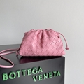 Bottega Veneta Blue Brown Mini Jodie Bag Grained calfskin top handle bag Knotted handbag BV