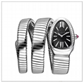 Bvlgari Stainless Steel and Diamond Serpenti Tubogas Watch 35mm luxury design 