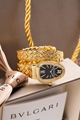 Bvlgari Stainless Steel and Diamond Serpenti Tubogas Watch 35mm luxury design 