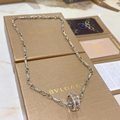 Bvlgari Yellow Gold and Diamond B.zero1 Necklace Luxury design fashion online 