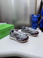 Bottega Veneta White Orbit Low-top lightweight mesh buffed faux-leather sneakers