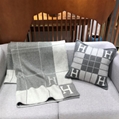 Buy Stripe Burgundy wool Hermes Avalon Throw Blankets Pillowcases Pillow Cases