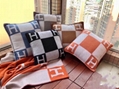 Stripe Burgundy Pillowcase Hermes Cushion Avalon Throw Blankets Luxury Homeware