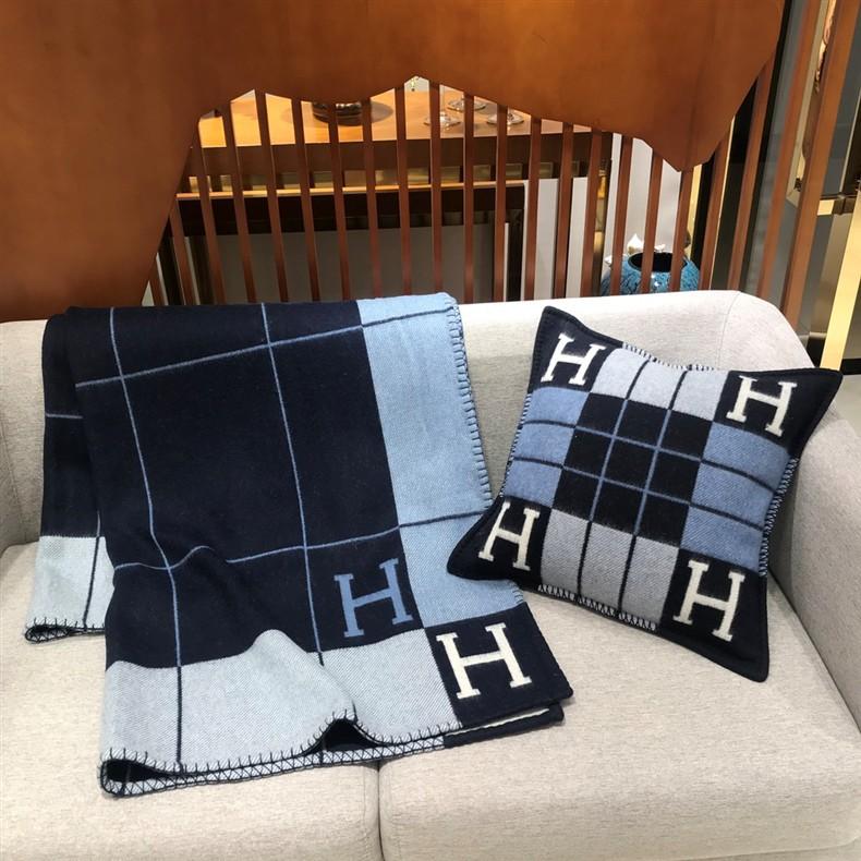 Sky Blue Blanket Design Hermes Avalon Throw Blankets Pillowcases Pillow Cases
