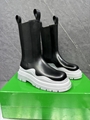 Bottega Veneta Lug Sole Leather Chelsea Chunky Boots Women Men luxury shoes BV 