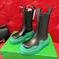Bottega Veneta Black Tire Chelsea Boots Calf-high buffed vegetable-tanned calfskin shoes