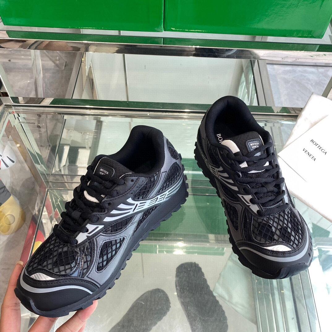 Bottega Veneta Orbit metallic sneakers lace-up Silver White Men women shoes sale