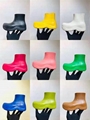Bottega Veneta Black Fireman Boots Intrecciato Ankle-high biodegradable rubber Block heel shoes