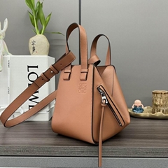 Loewe Compact Hammock bag in soft grained calfskin Loewe women shoulder bag 