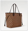 LV Louis Vuitton Neverfull MM Damier Ebene canvas N40598 N40599 Handbag lv bags 