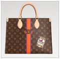 LV Louis Vuitton M46373 OnTheGo PM Monogram Reverse woven jacquard strap lv bags