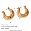 U-shaped stainless steel earrings