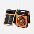 Outdoor Multi-function Solar Lantern Camping Fan Rechargeable Portable Foldable