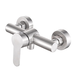 Stainless Steel Wall Mounted Shower Faucet Bathroom Tap for Cold and Hot Water